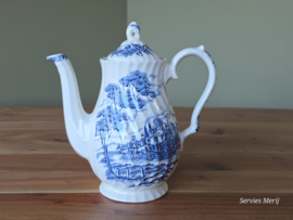 Engels blauw Myott Royal Mail Postkoets koffiepot