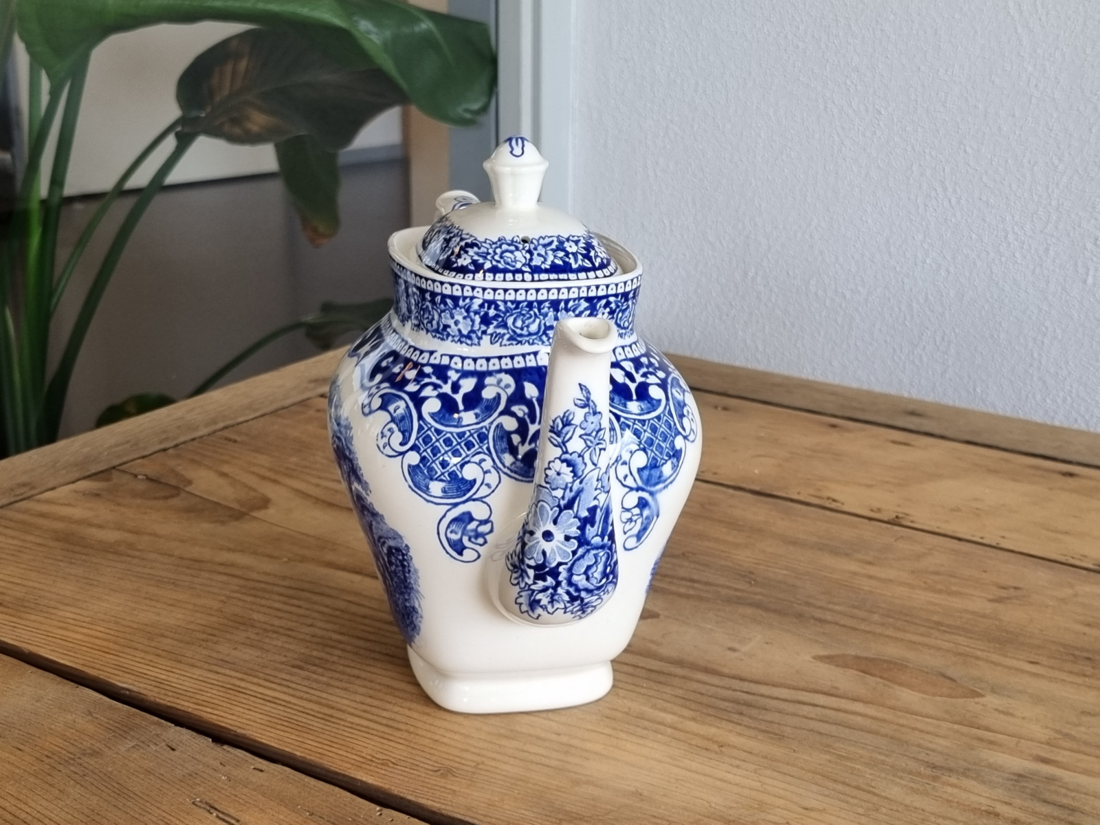 Regout Castillo Old England blauw Koffiepot 1,3 liter
