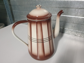 Emaille Vintage spuitdecor Koffiepot