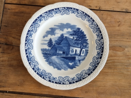 Boerenhoeve blauw Societe Ceramique Koffieservies 8-pers.