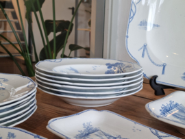 Petrus Regout Marines lichtblauw compleet servies 6 persoons (26 delig)