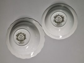 Engels Ridgway Windsor groen gekleurd set 2x hoge ronde schaal