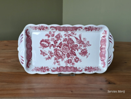 Engels Ridgway Windsor rood rechthoekige schaal 33,5 cm