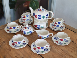 Boerenbont Boch Theeservies model Zeeland 8 personen (groen stempel)