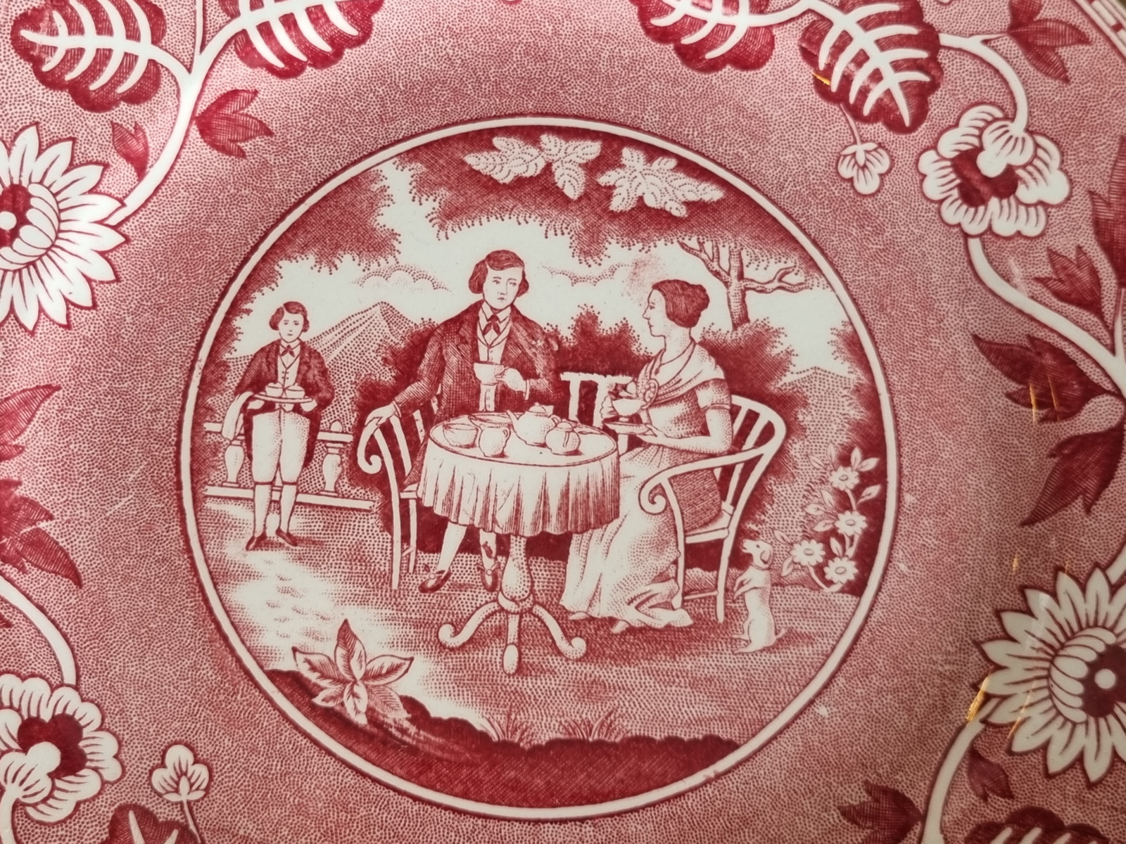 Tea Drinker rood Societe Ceramique Set 6x Ontbijtbordje 20 cm
