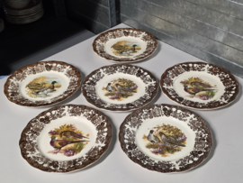Engels Palissy Game Series set 6x plat dinerbord 25 cm