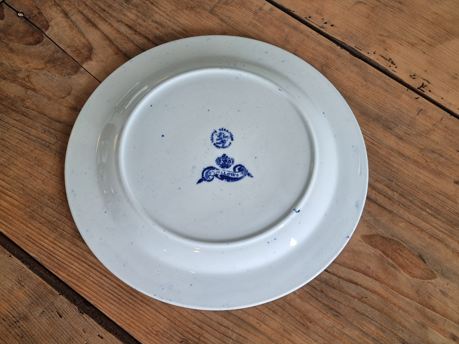 Societe Ceramique decor Willow blauw plat dinerbord 25,5 cm