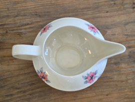 Vintage Art Deco Regout roomkan roze bloem