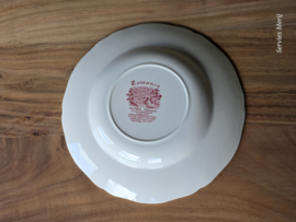 Engels rood Meakin Romance diep bord 23 cm