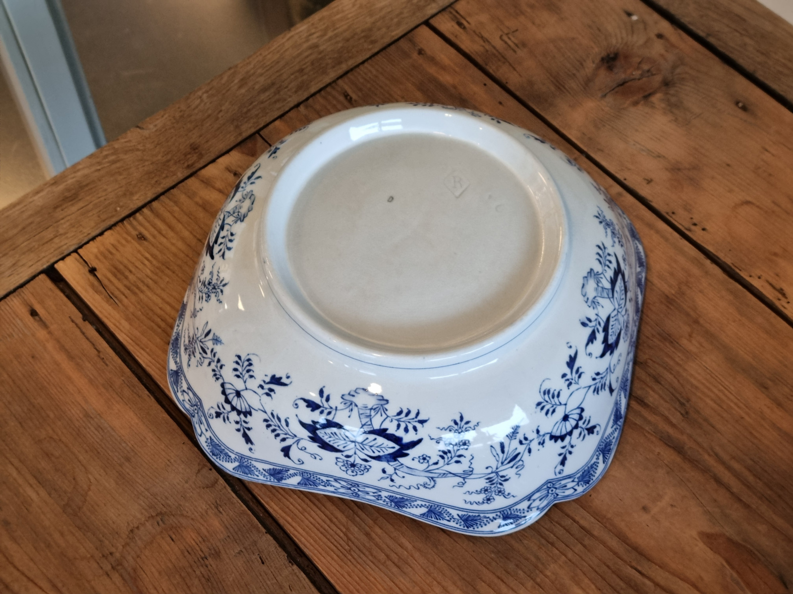 Zwiebelmuster Regout hoge vierkante schaal 27 cm