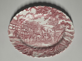 Engels rood Myott Royal Mail ovale schaal 29 cm