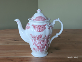 Engels Ridgway Windsor rood Koffiepot 19,5 cm