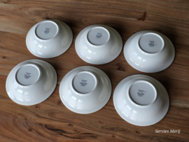 Verkocht = Wedgwood Moss Rose set 6x rond schaaltje 16 cm