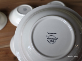 Verkocht = Wedgwood Moss Rose set 6x rond schaaltje 16 cm