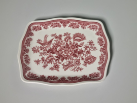 Villeroy en Boch Fasan rood set 6x Eierdopje op plateau