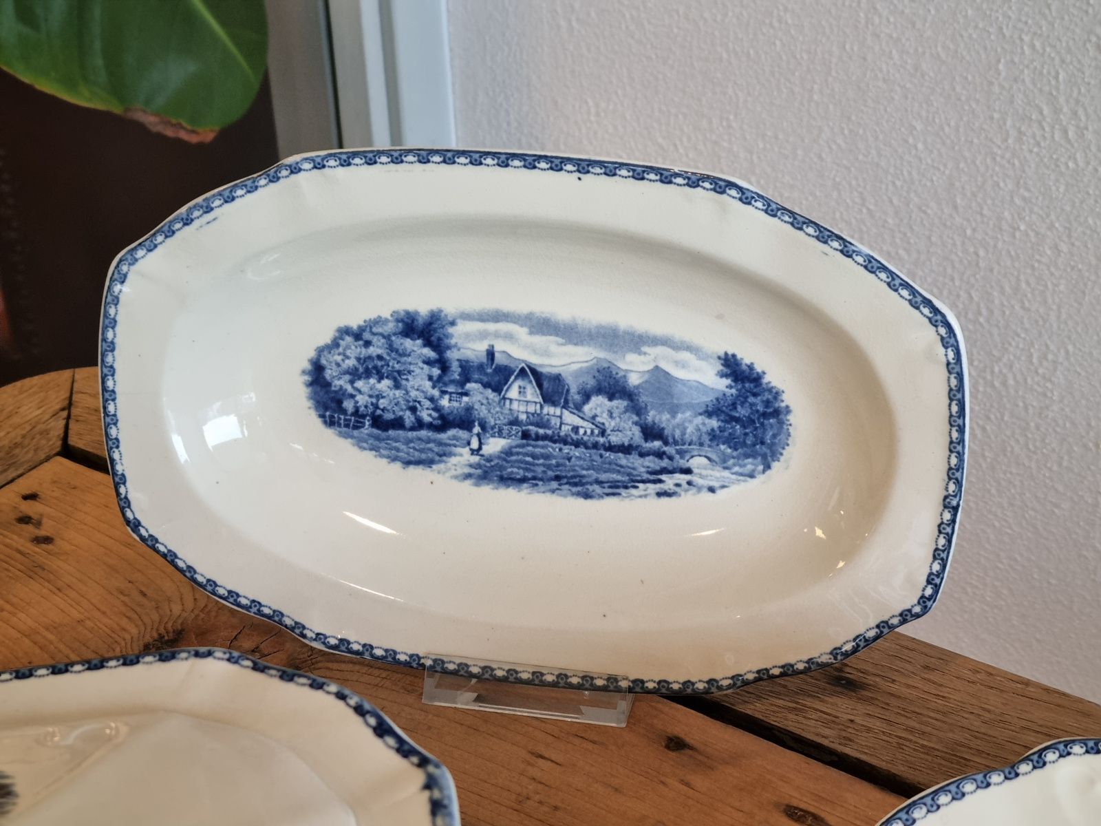 Landschap Blauw Societe Ceramique compleet Eetservies 6 persoons (hoekig model)