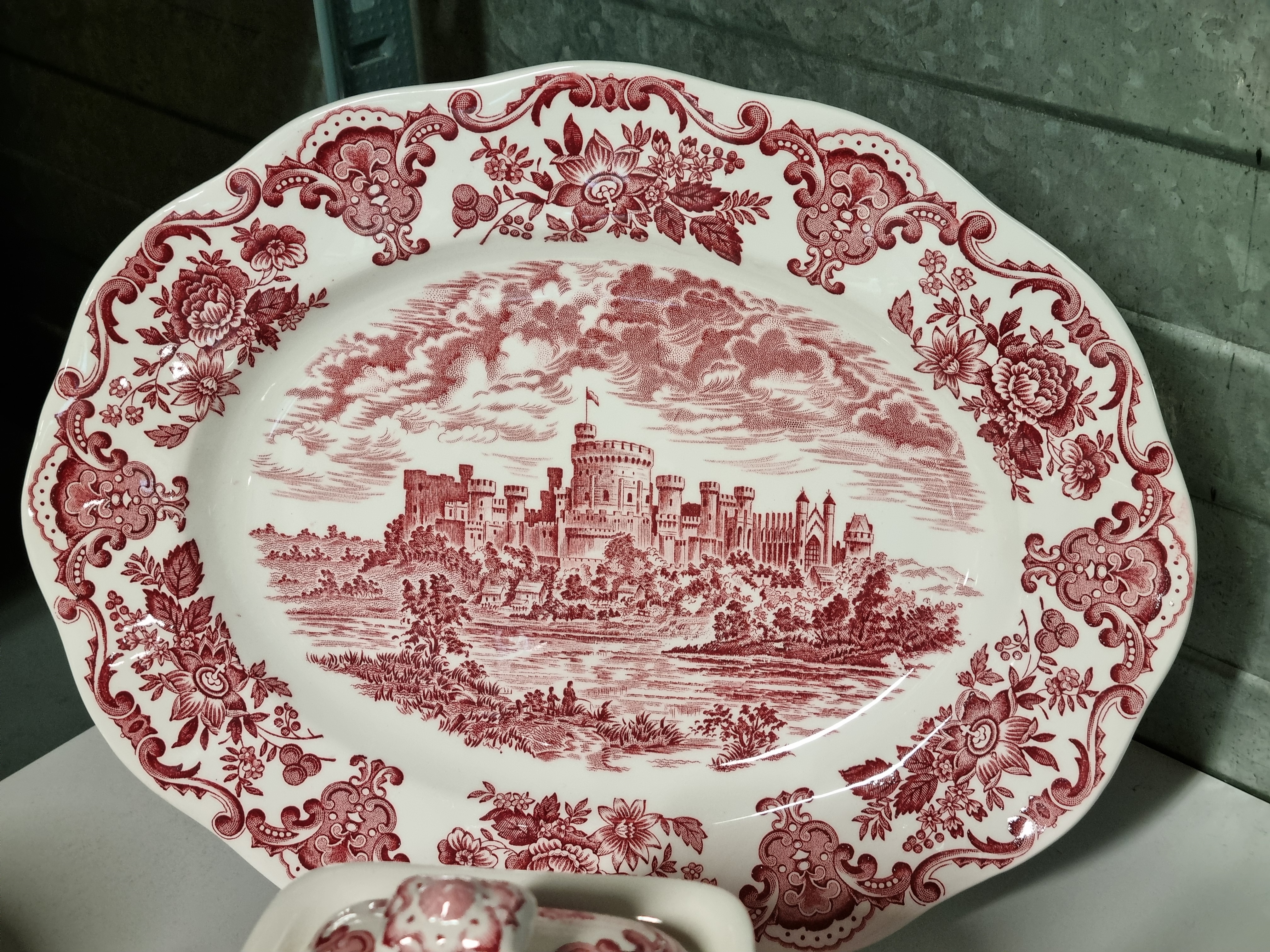 Engels rood Enoch Wedgwood Royal Homes Of Britain theeservies 6 personen
