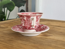 Tea Drinker Societe Ceramique rood Kop en schotel 9 cm