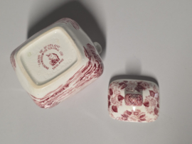 Engels rood Enoch Wedgwood Lochs of Scotland kleine Suikerpot