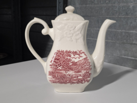 Engels rood English Ironstone Tableware EIT koffiepot theepot (wagen)