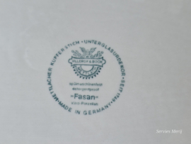 Villeroy en Boch Fasan groen ovale schaal 32 cm