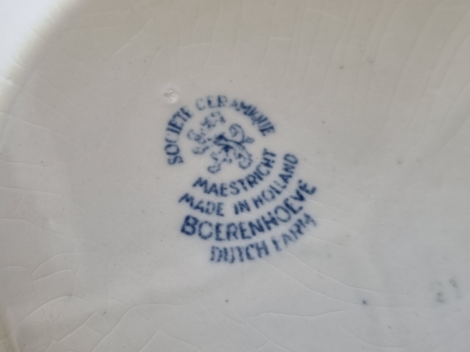 Boerenhoeve blauw Societe Ceramique Dekschaal Terrine