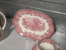 Engels rood Woodland Koffieservies Theeservies 6 persoons 18 delen