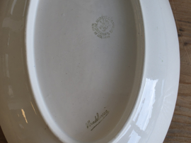 Societe Ceramique Schrijfnamendecor schaal met greepjes