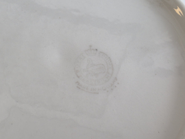 Petrus Regout diep bord Brouwersgracht Prinsengracht 20,5 cm