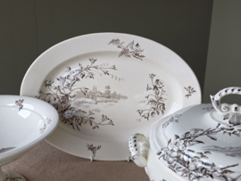 Boch Frères Cotage Terre de Fer bruin compleet servies min. 10 personen