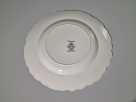 Engels blauw/grijs Crown Ducal Bristol plat dinerbord 25 cm