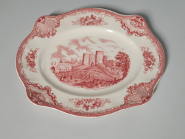 Engels rood  Johnson Bros Old Britain Castles Serveerschaal 28 cm (rechthoek)