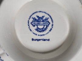 Villeroy en Boch Burgenland blauw Serveerkom op voet 19,5 cm