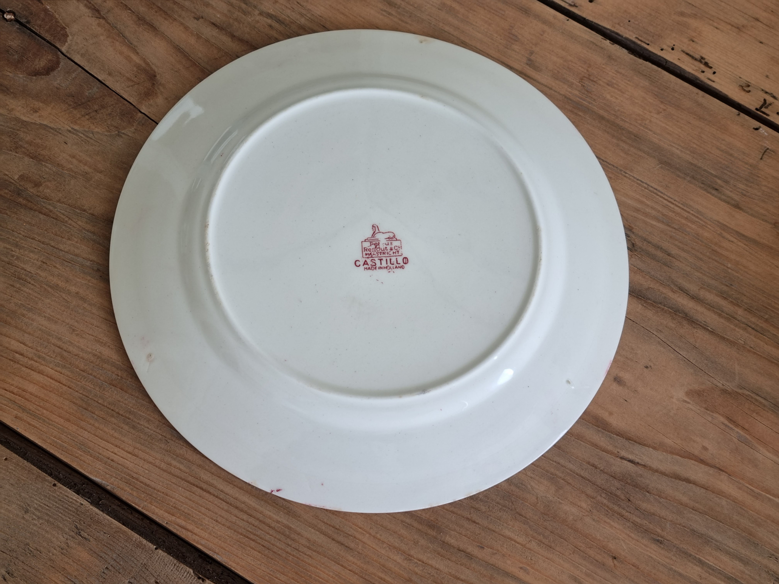 Regout Castillo Regout | Old England rood Plat Dinerbord 23 cm