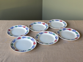 Oud Boerenbont Regout Royal Sphinx set 6x Ontbijtbordje