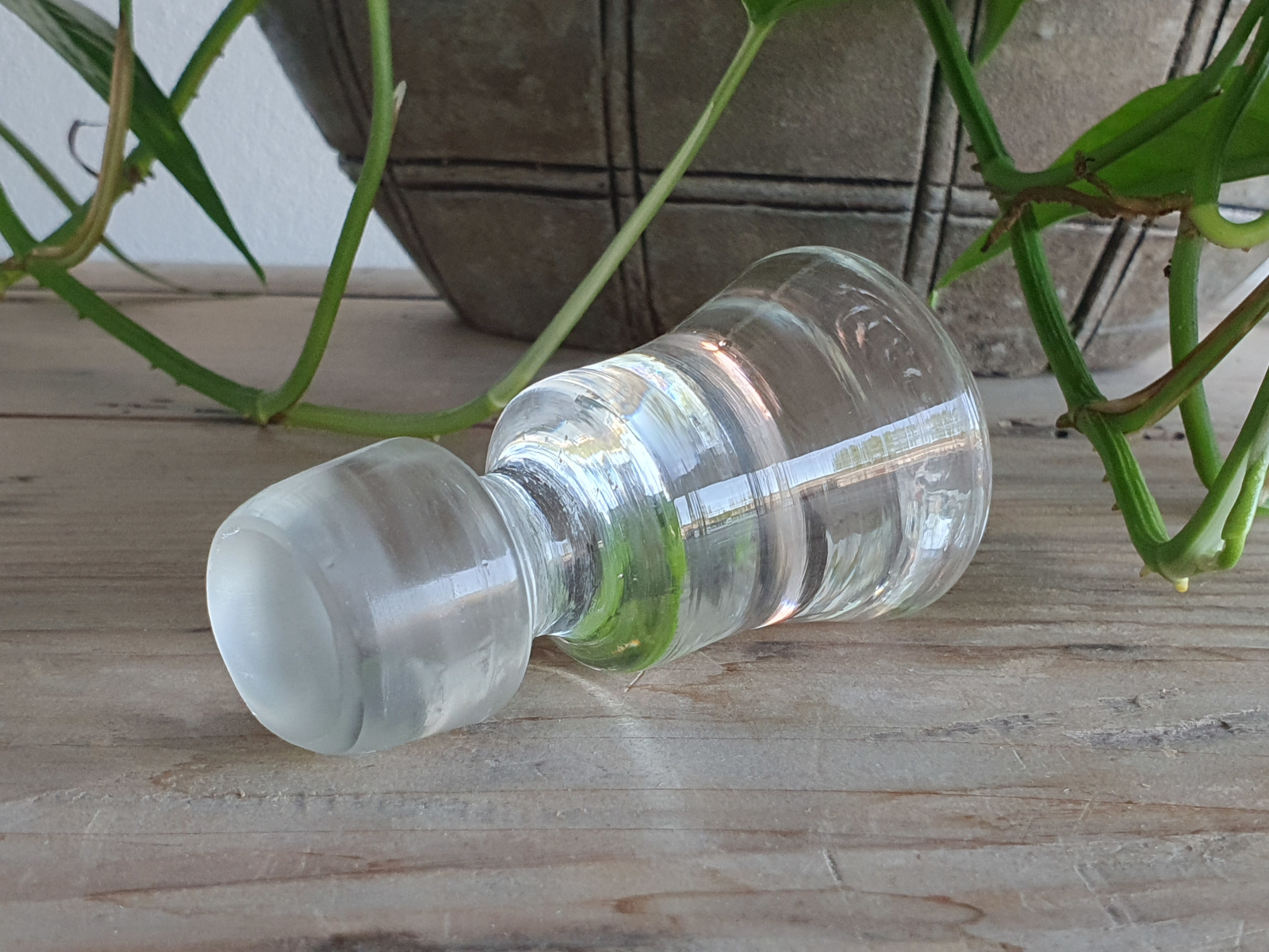 Glas Vintage robuuste Karaf geslepen glas (2)