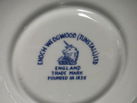 Engels blauw  Enoch Wedgwood blauw set 2x Bordje 10,5 cm of als Theezakjeslegger