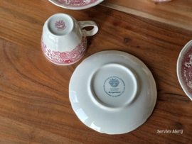 Villeroy en Boch Burgenland rood koffieservies 6 personen