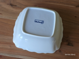 Blue Danube botervloot hoge schaal vierkant 20,5 cm
