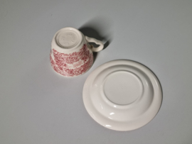 Engels rood EIT Ironstone Kop en schotel (brugje)