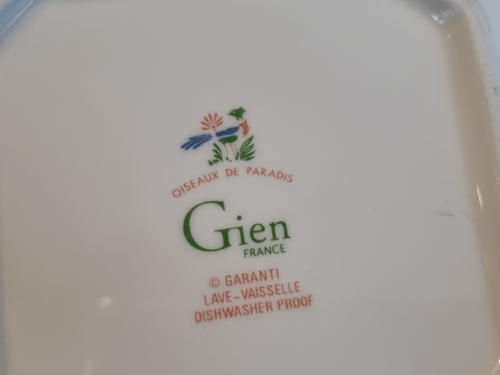 Frans GIEN decor Oiseaux de Paradis Serveerschaaltje 15,5 cm