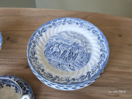 Engels blauw Jachtservies Myott's Country Life Eetservies 6 personen