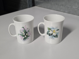 Mosa Maastricht set 2x los kopje met bloemen