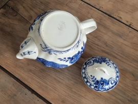 Peacock blauw Societe Ceramique Theepot (creme)