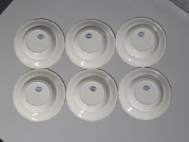 Engels Copeland Spode's Tower blauw set 6x diepe borden 19 cm