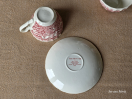 Engels rood The Hunter by Myott Koffie Theeservies 4-personen