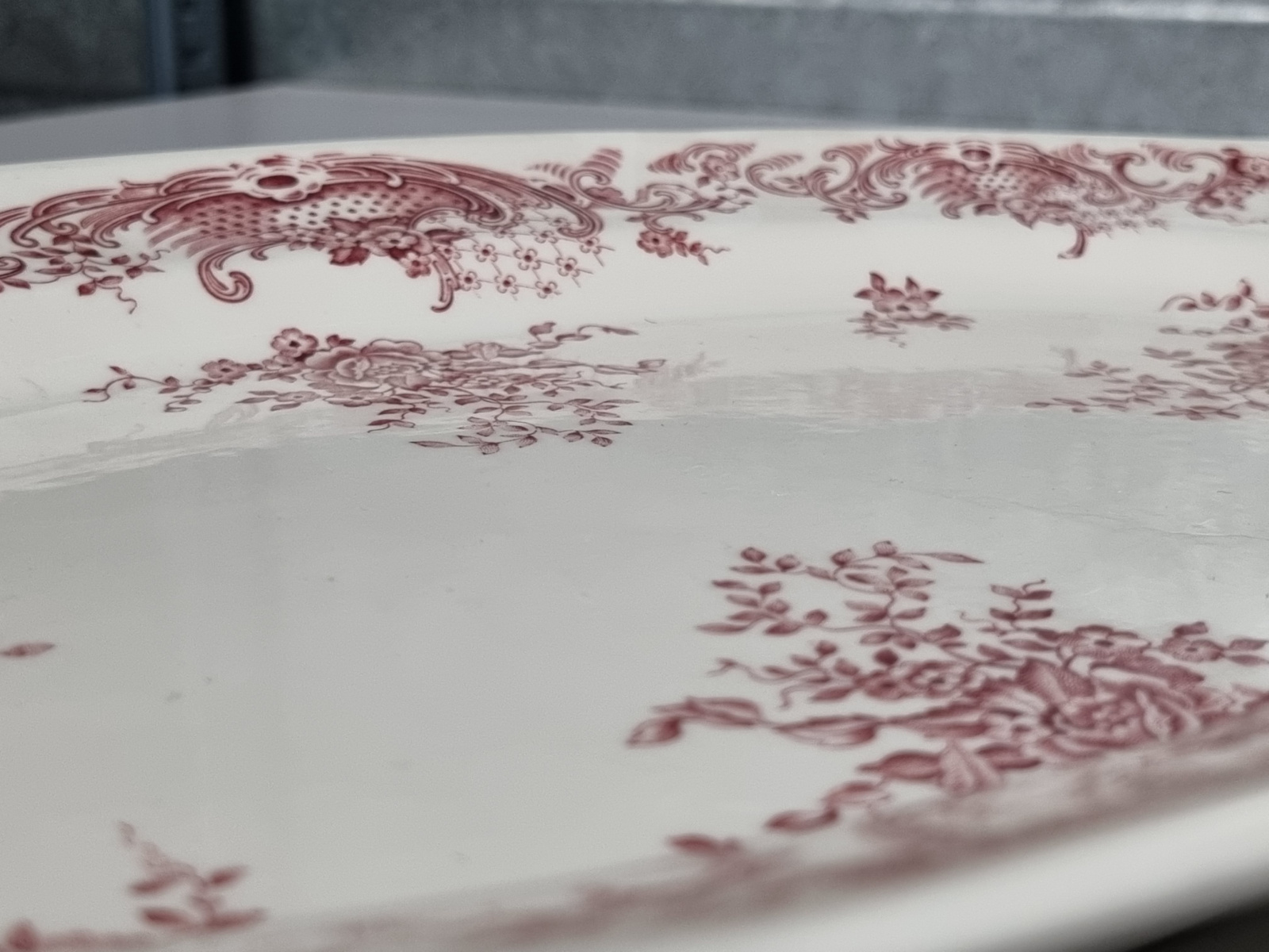 Villeroy en Boch Valeria rood ovale schaal 36,5 cm
