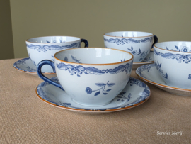 Rorstrand Ostindia East Indies set 4x Thee Kop en schotel 8 cm (Aardewerk)