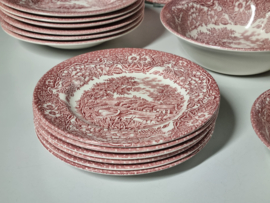 Engels rood Ironstone EIT Ltd England serviesset 6 personen (brug)
