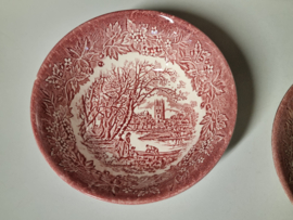 Engels rood Ironstone EIT Ltd England serviesset 12 personen (kasteel)